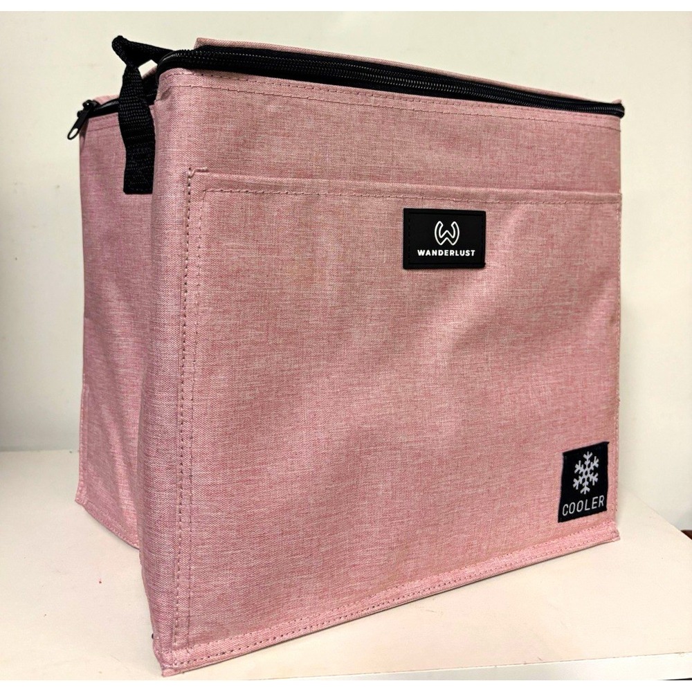 Wanderlust 24-Can Pink Insulated Cooler Bag Tote w/ Shoulder Strap WL-24CCL-PNK